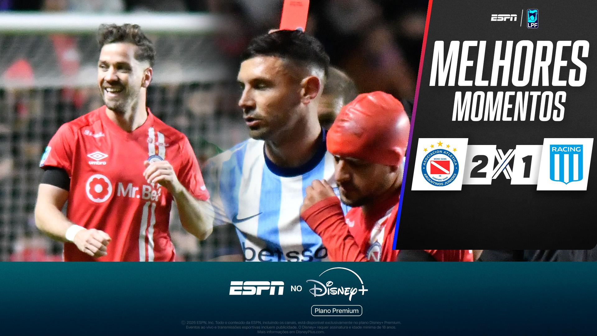 Argentinos Juniors 2 x 1 Racing no Campeonato Argentino: veja os melhores momentos