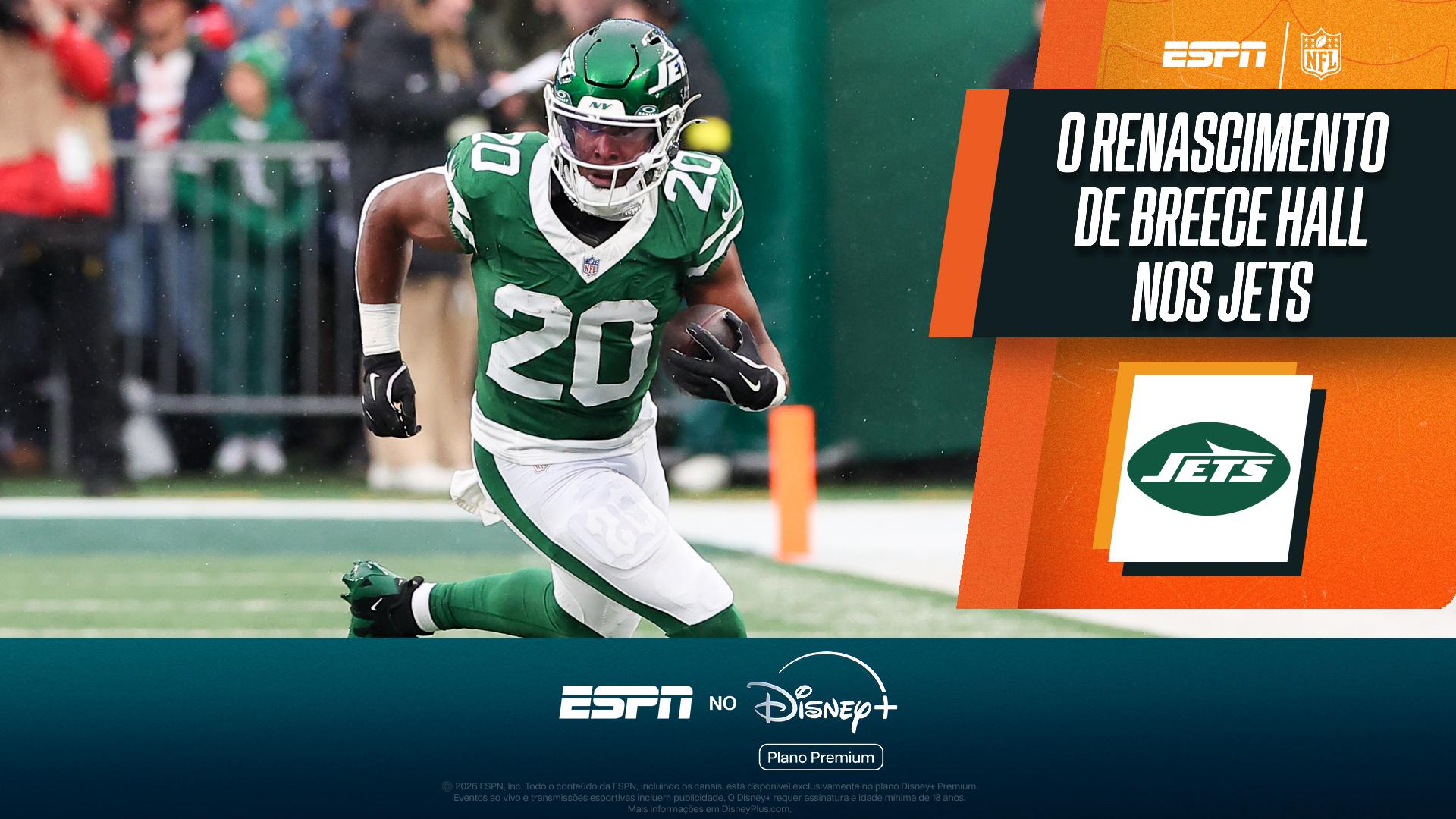 Breece Hall é a grande esperança do ataque dos Jets em 2026; VEJA