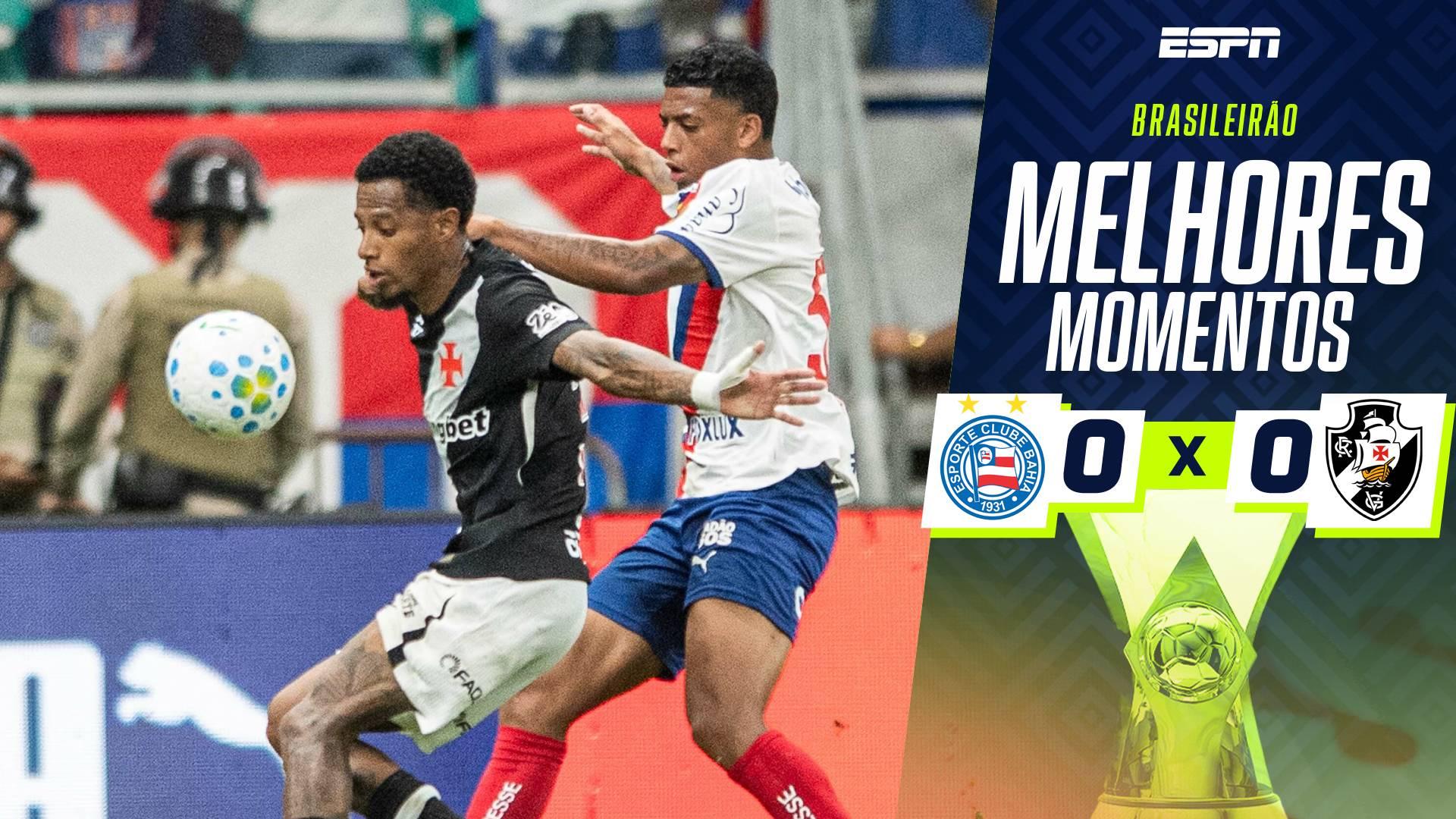 Vasco empata com o Bahia fora de casa, segue no Z-4 e aumenta drama no Brasileirão; melhores momentos