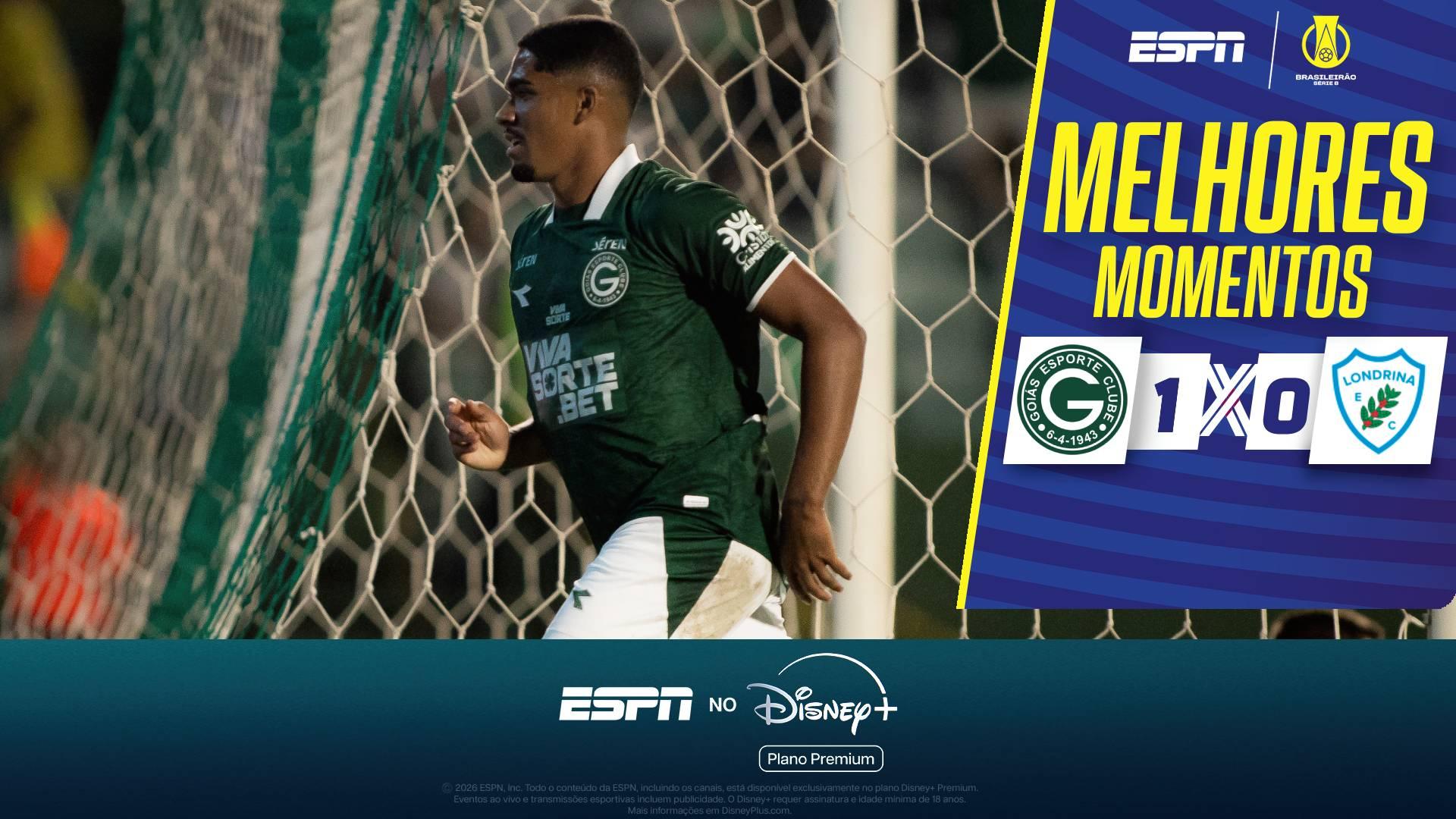 Goiás vence o Londrina e cola no 'pelotão de cima' da Série B; VEJA os melhores momentos