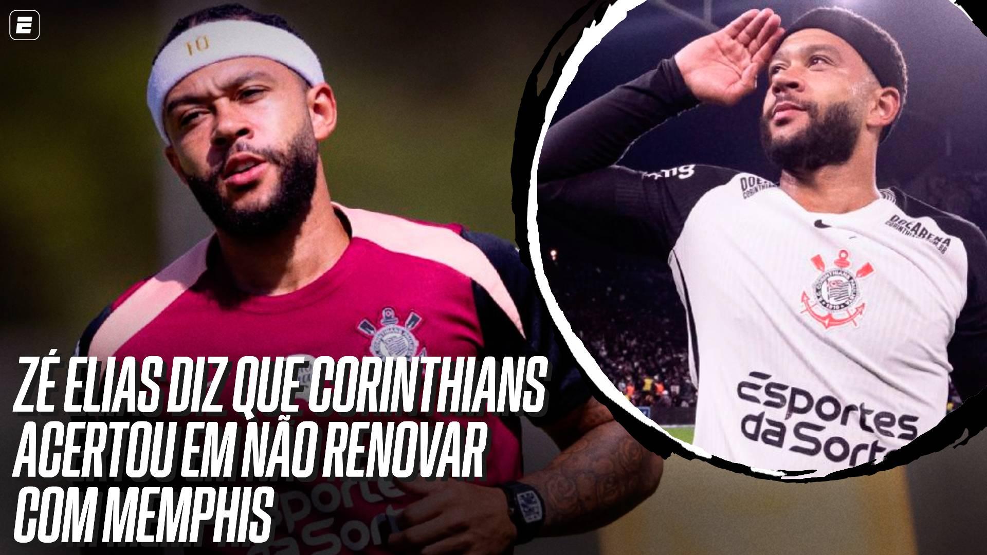 Zé Elias diz que Corinthians acertou em não renovar com Memphis: 'Impossível pagar'
