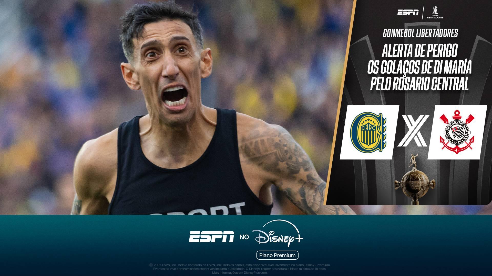 Perigo para o Corinthians: de magia de trivela a golaço antológico de falta, Di María coleciona pinturas pelo Rosario Central