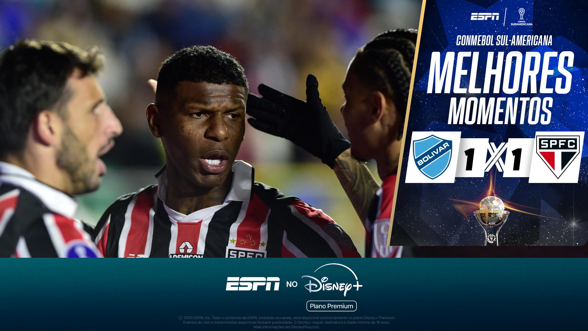São Paulo sai na frente, mas é 'castigado' pela altitude e empata com o Bolívar na Sul-Americana; VEJA como foi