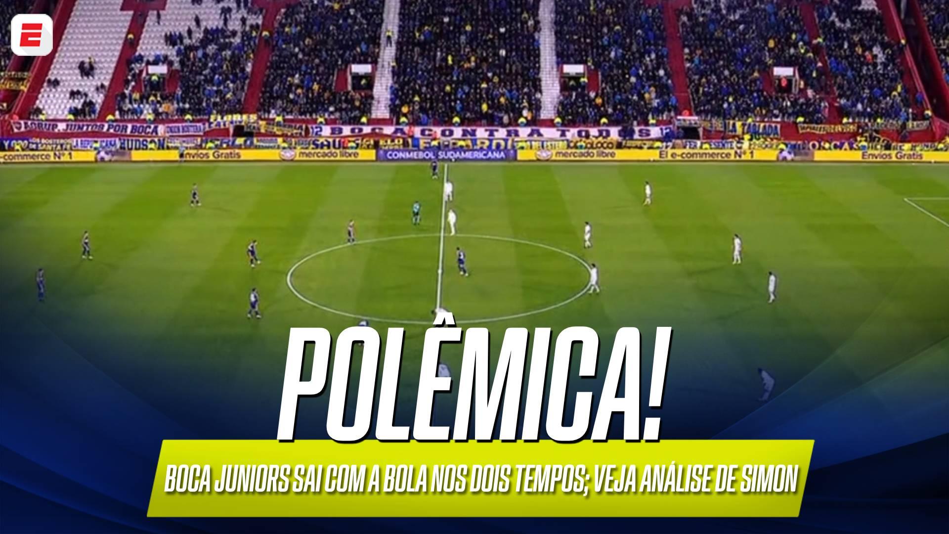 Boca Juniors dá saída de bola nos dois tempos, e Simon detona arbitragem: 'Erro crasso'