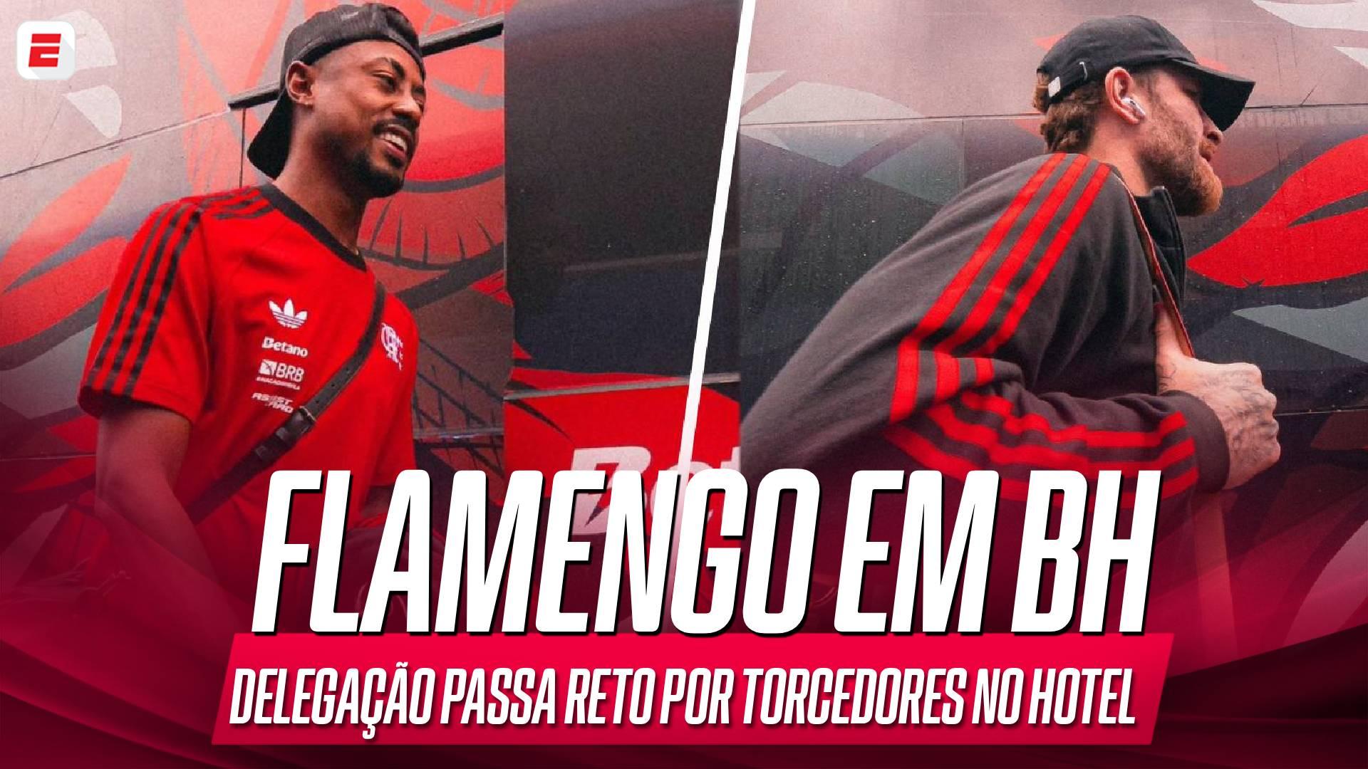 Flamengo chega a Belo Horizonte e 'passa direto' de torcedores no hotel
