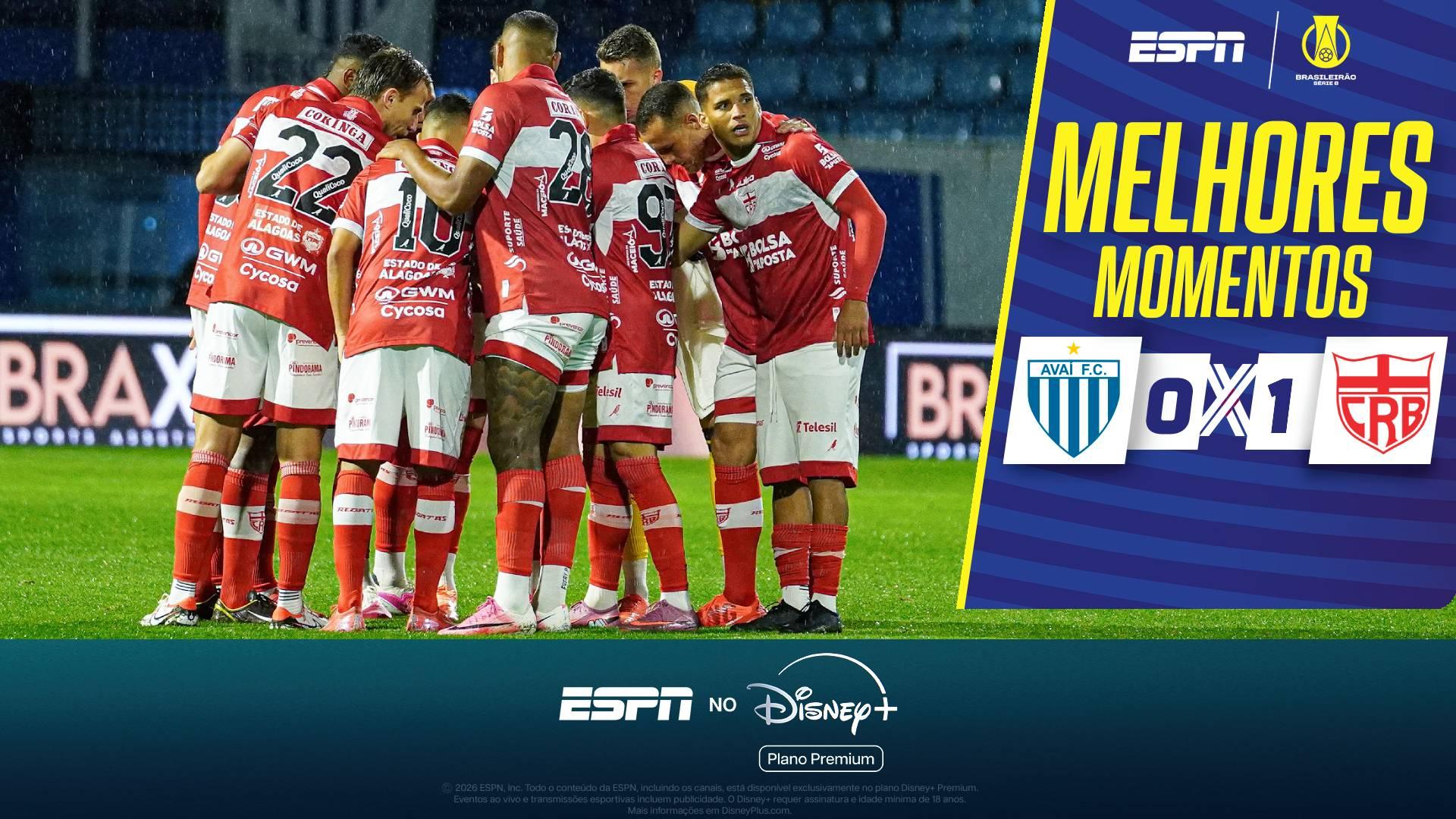 CRB vence o Avaí fora de casa e afunda o time catarinense na zona de rebaixamento da Série B; VEJA os melhores momentos