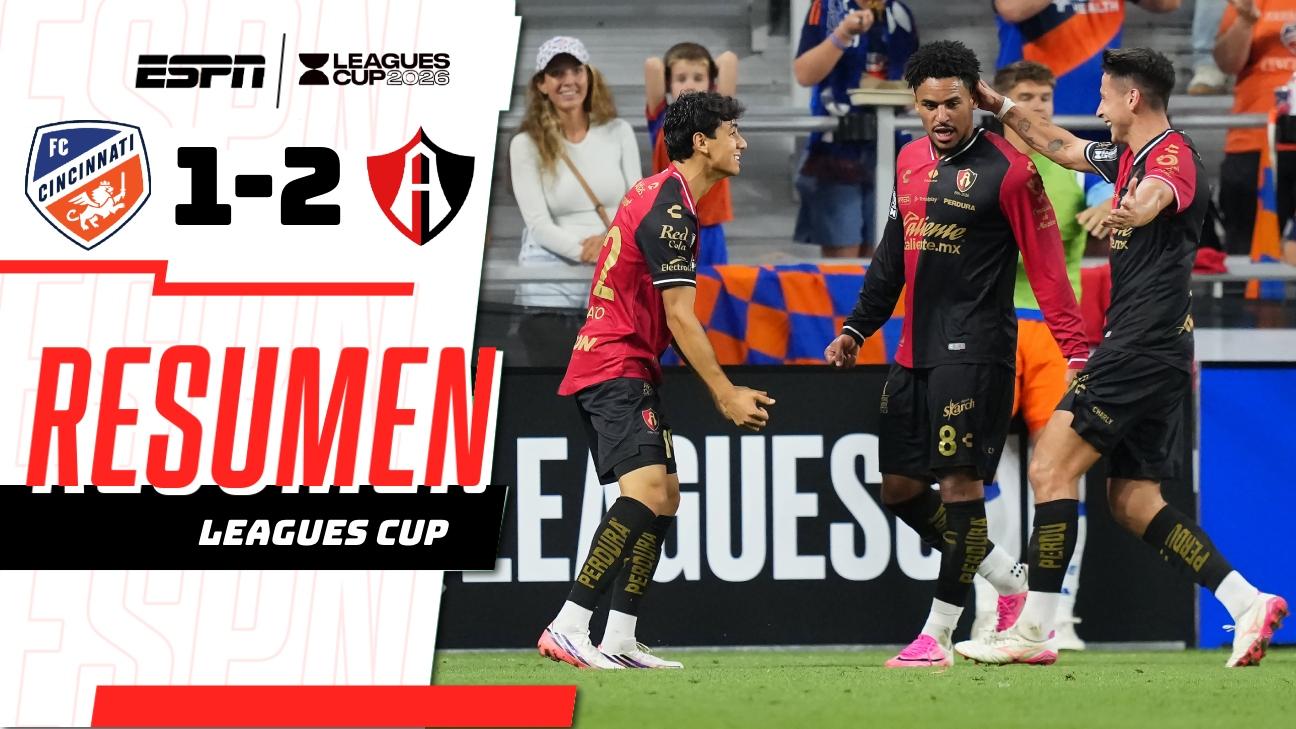 Atlas remonta y vencen 2-1 a Cincinnati en la Leagues Cup