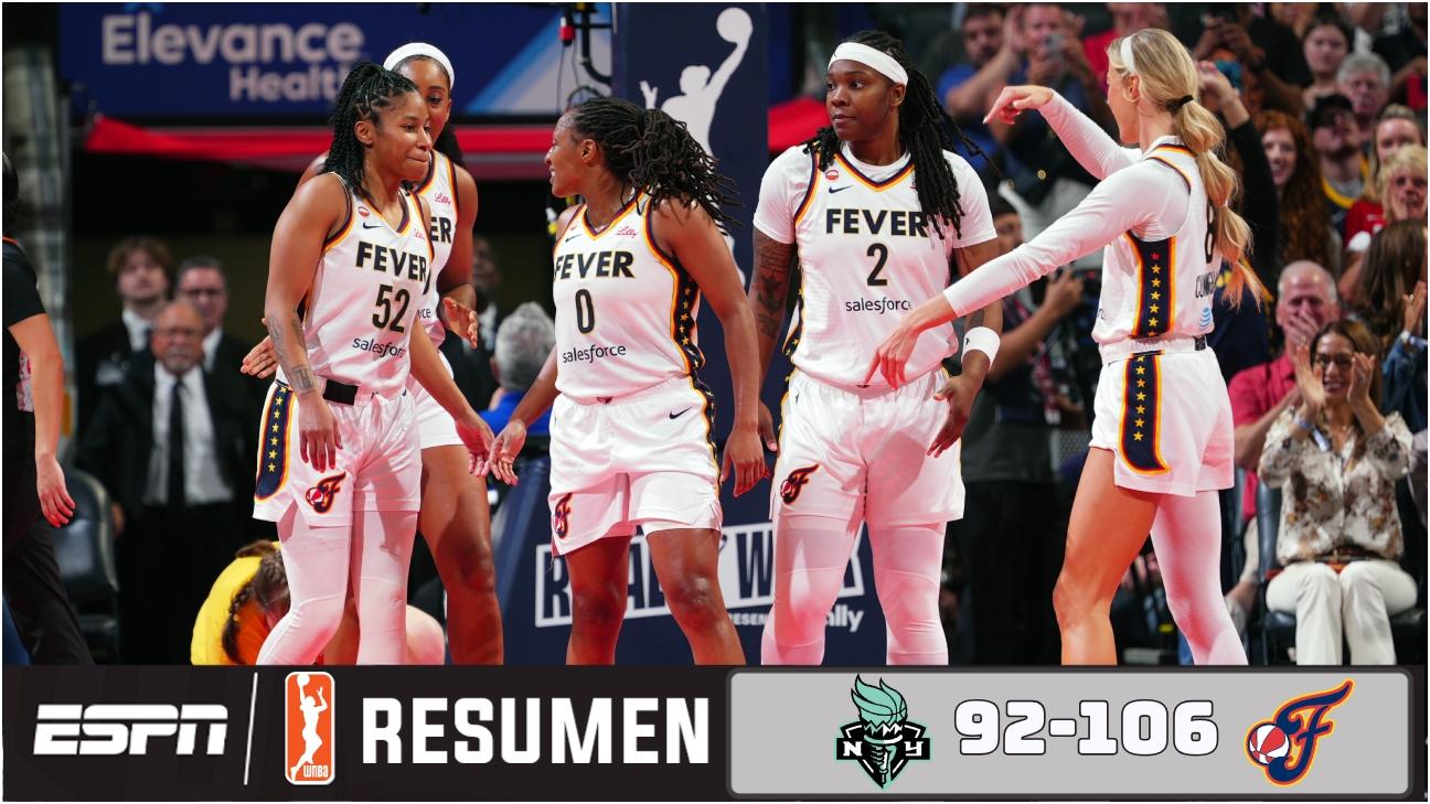 Fever superan a Liberty con actuación destacada de Kelsey Mitchell y Caitlin Clark