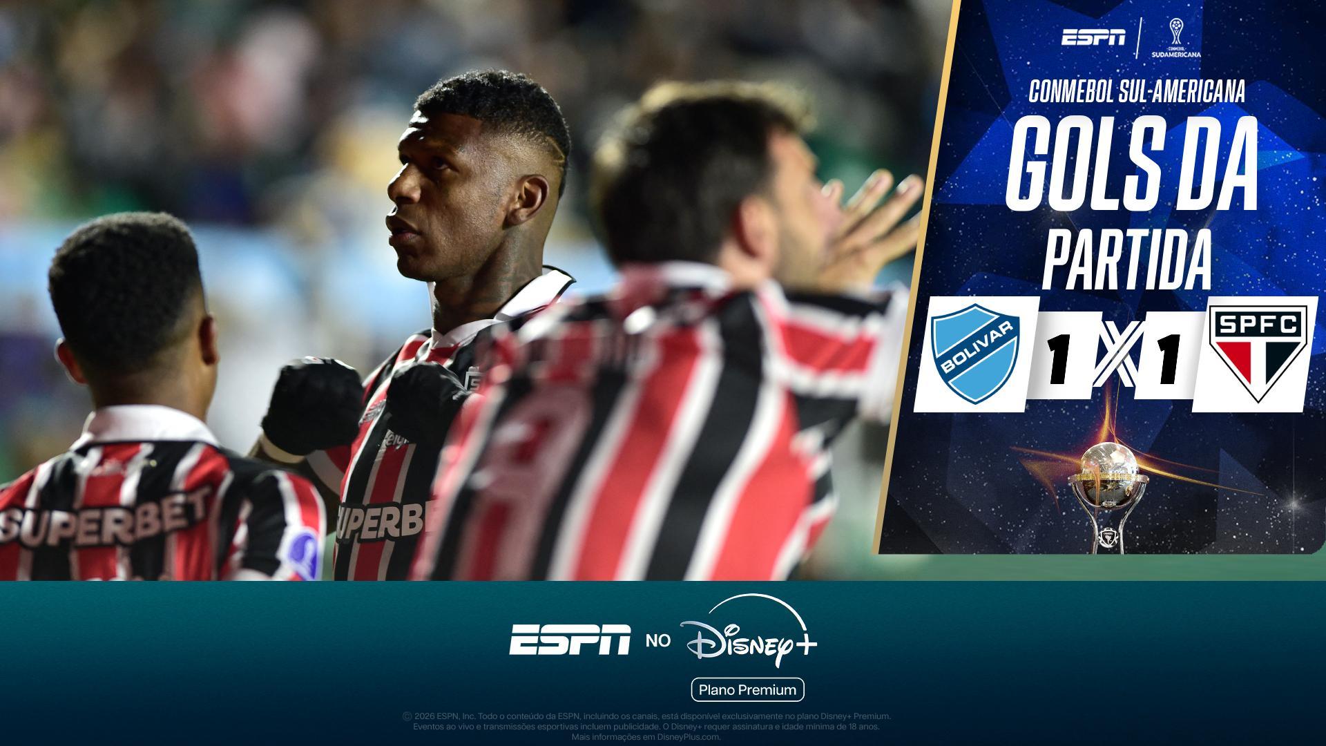 Bolívar 1 x 1 São Paulo: os gols do empate Tricolor na Sul-Americana