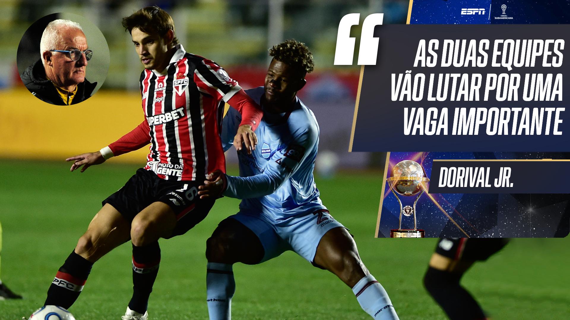 Dorival valoriza resultado contra Bolívar e chama torcida para jogo da volta: 'Espero que nosso público tome o campo'