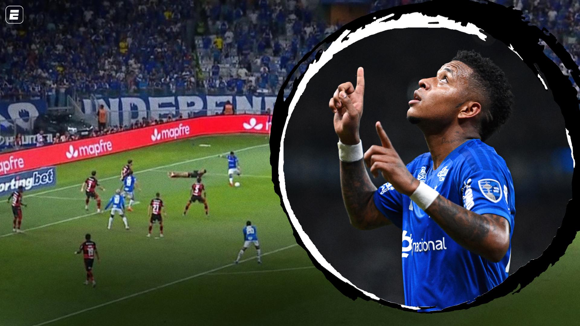 QUE GOLAÇO DO CRUZEIRO! VEJA a jogadaça de Arroyo para abrir o placar contra o Flamengo
