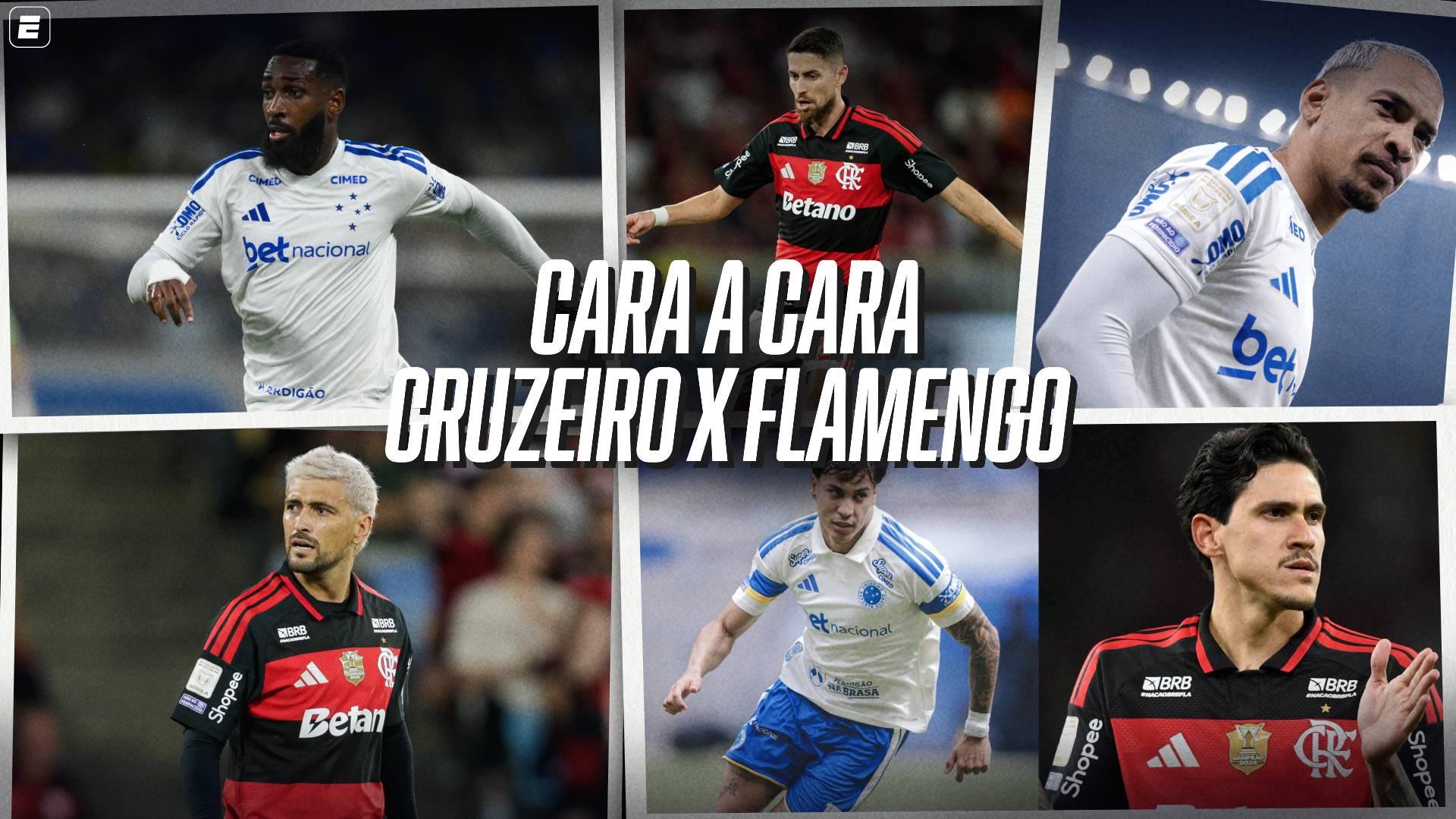 Gerson ou Jorginho, Matheus Pereira ou Arrascaeta, Kaio Jorge ou Pedro e mais: quem é melhor nos elencos de Cruzeiro e Flamengo?