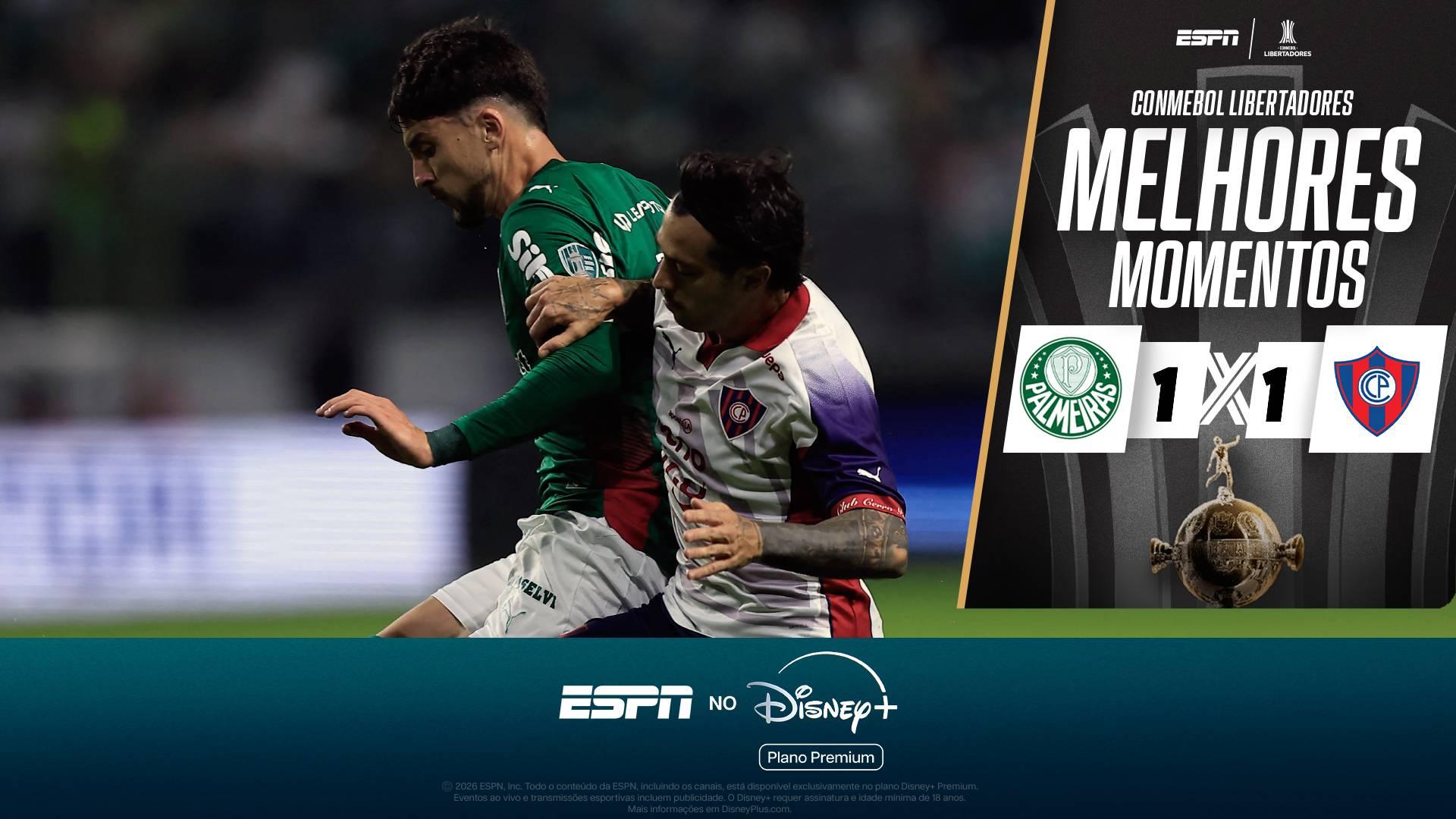 Palmeiras empata com o Cerro e decide fora na Libertadores; melhores momentos