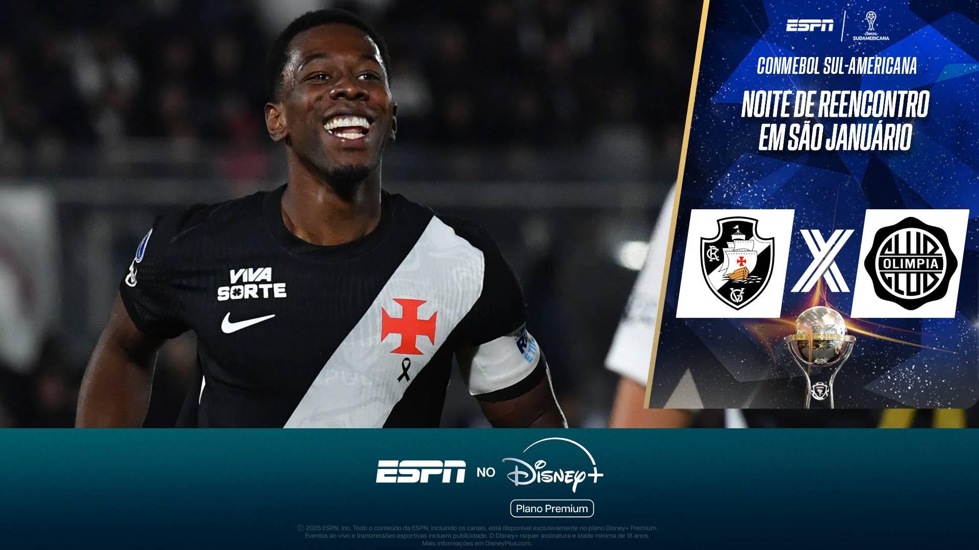 De passeio em casa a susto fora: como foram duelos entre Vasco e Olimpia na Sul-Americana