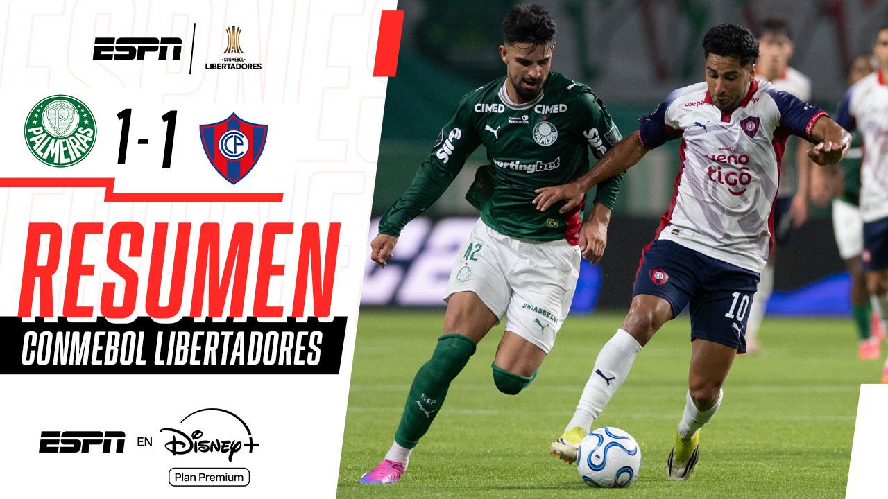 ¡Cerro Porteño lo buscó hasta el final y rescató un empate ante Palmeiras!