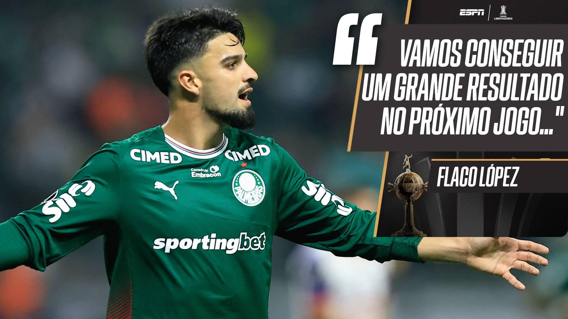 Flaco López admite gosto amargo após empate do Palmeiras, mas exalta atuação: 'Fizemos um grande jogo'