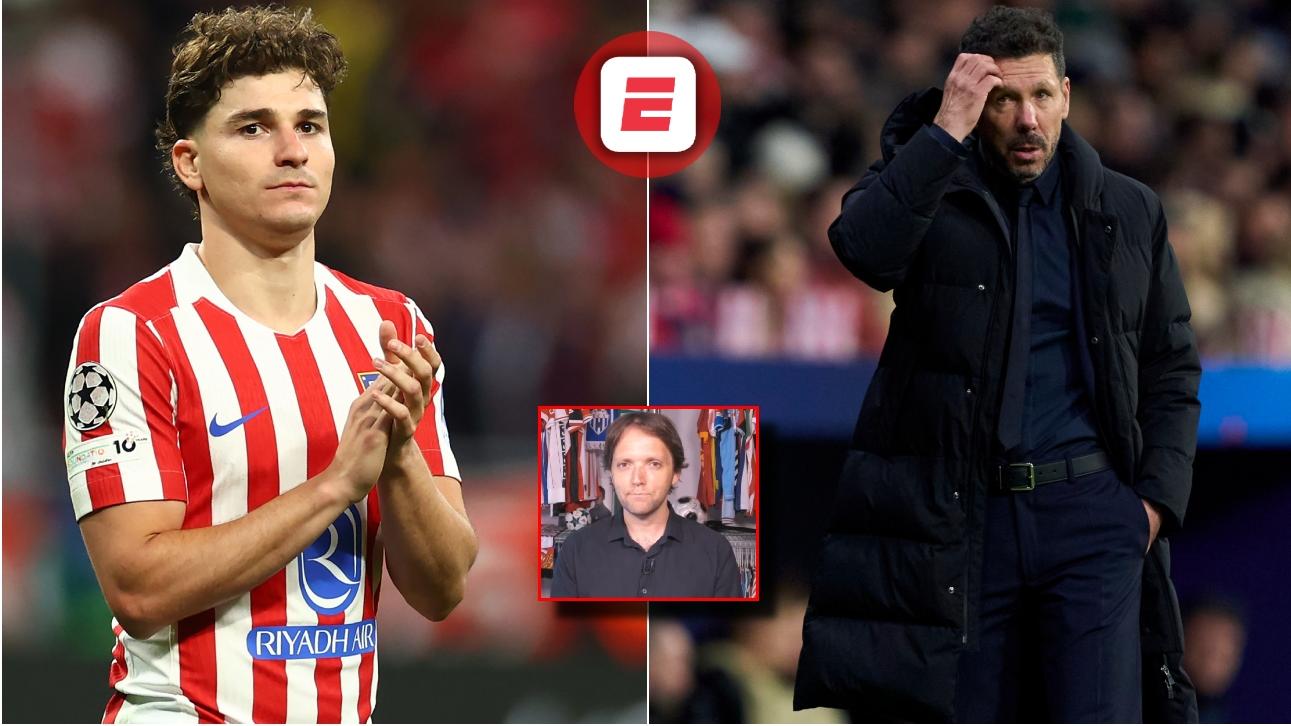 Julián Alvarez y el Cholo Simeone tuvieron una charla frente a frente