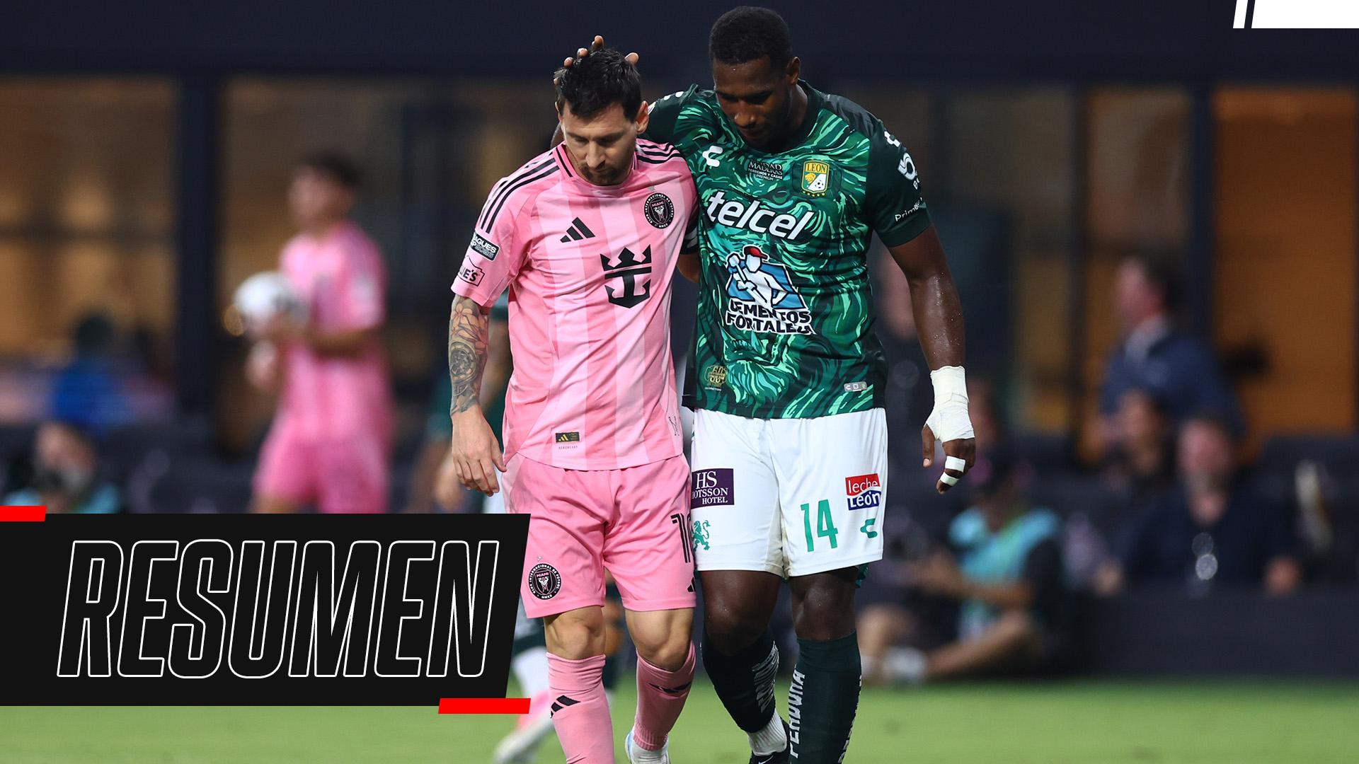 León venció al Inter Miami de Messi y lo eliminó de la Leagues Cup