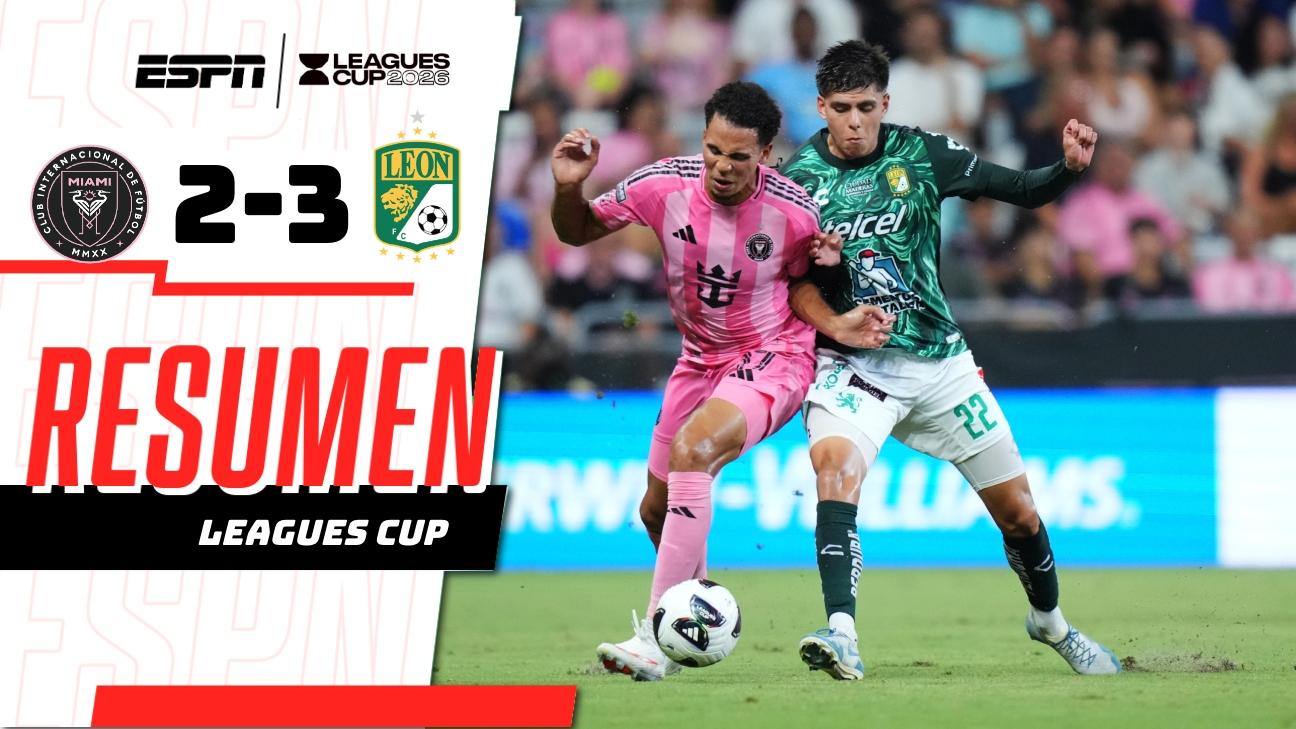 León sorprende a Inter Miami y se impone en un duelo de cinco goles