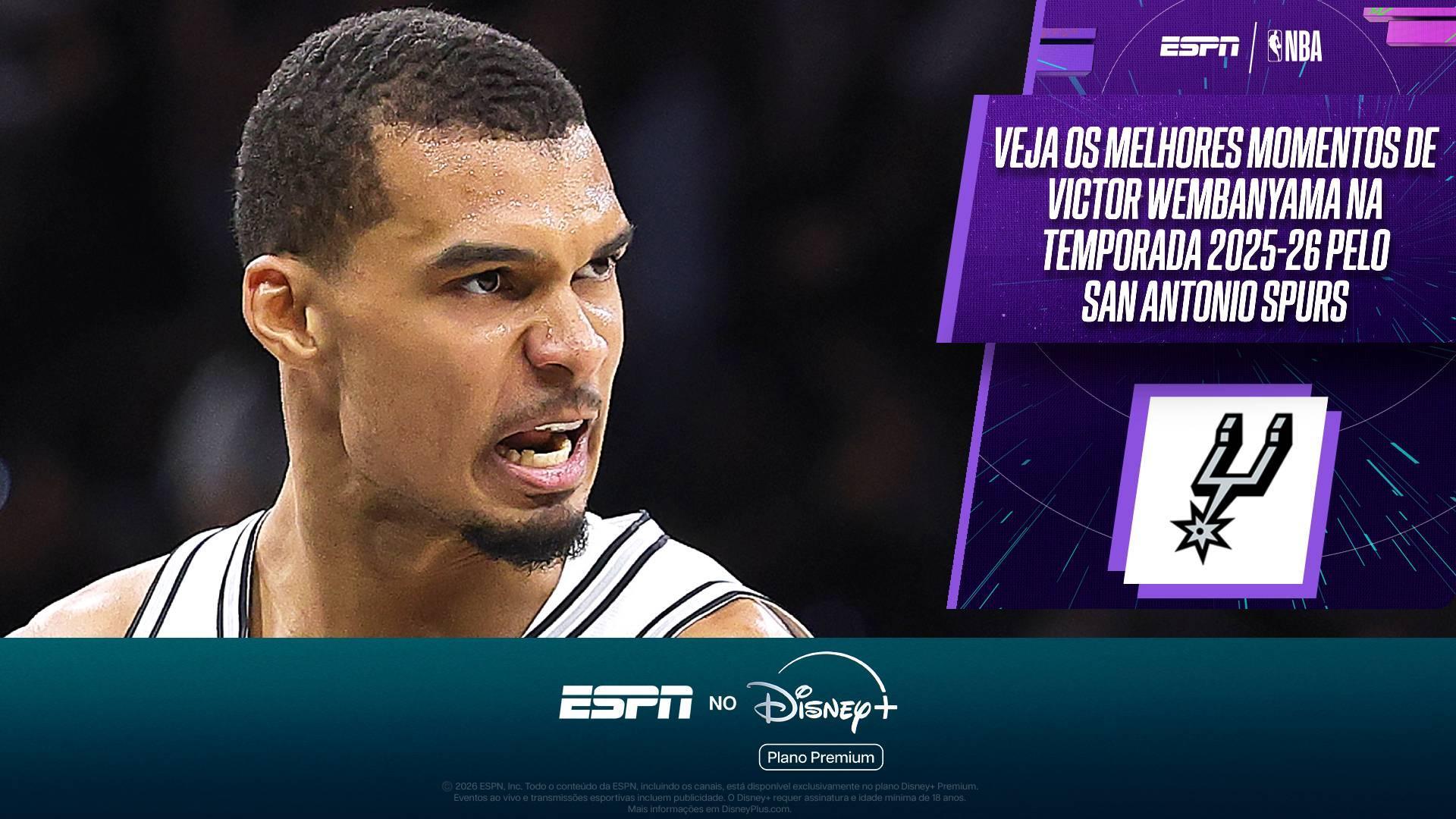 Alienígena! Veja os melhores momentos de Victor Wembanyama na temporada 2025-26 pelo San Antonio Spurs