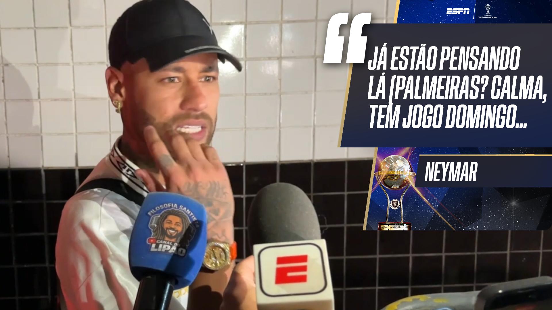 A resposta direta de Neymar sobre jogar no sintético do Palmeiras na Copa do Brasil; VEJA