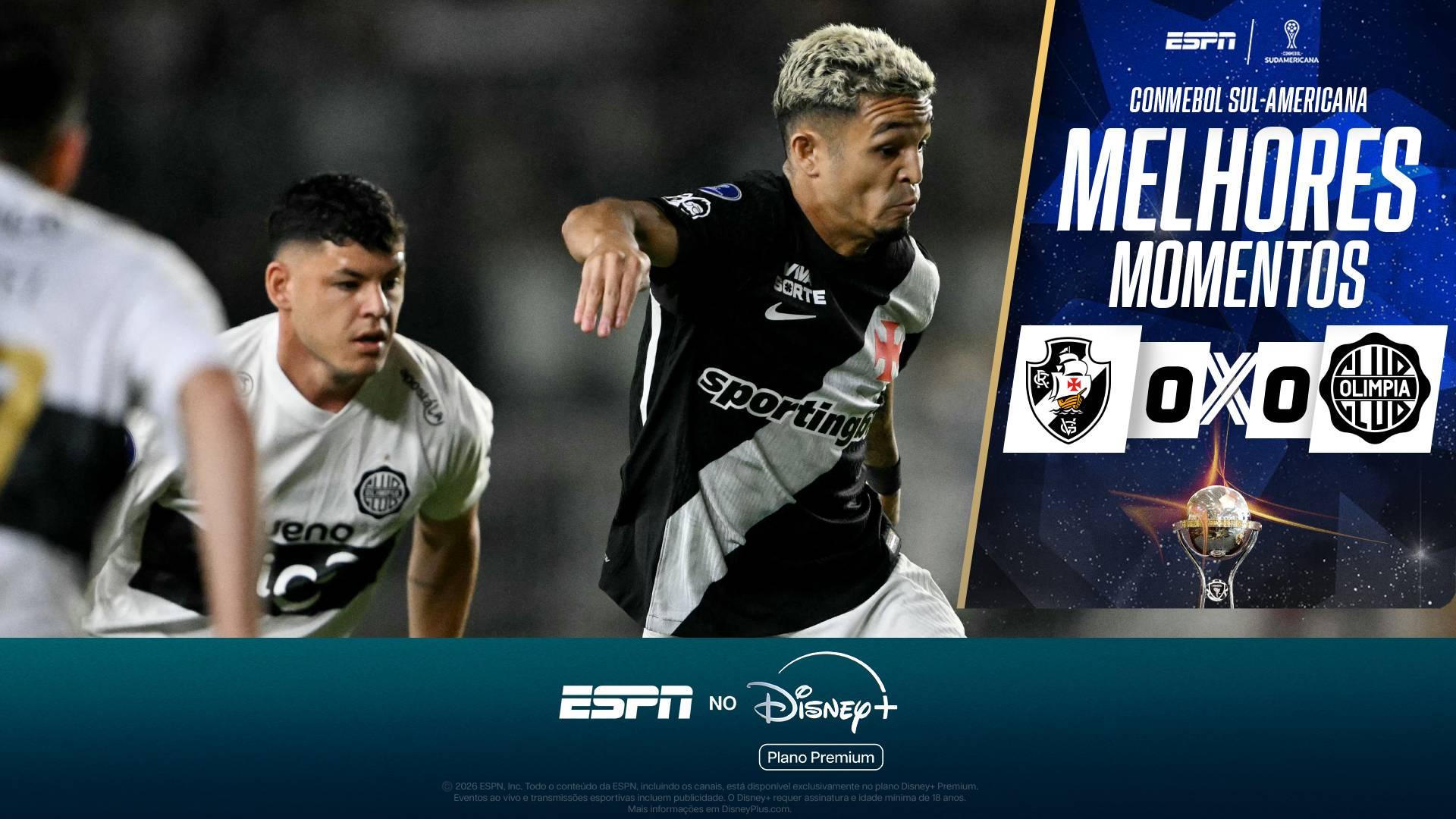 Vasco só empata com o Olimpia e terá que buscar classificação na Sul-Americana fora de casa; melhores momentos