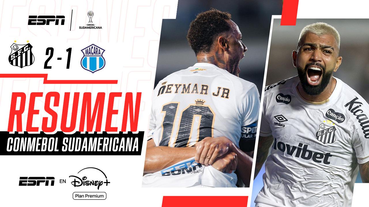 ¡Dos asistencias de Neymar y triunfo del Santos por la Sudamericana!