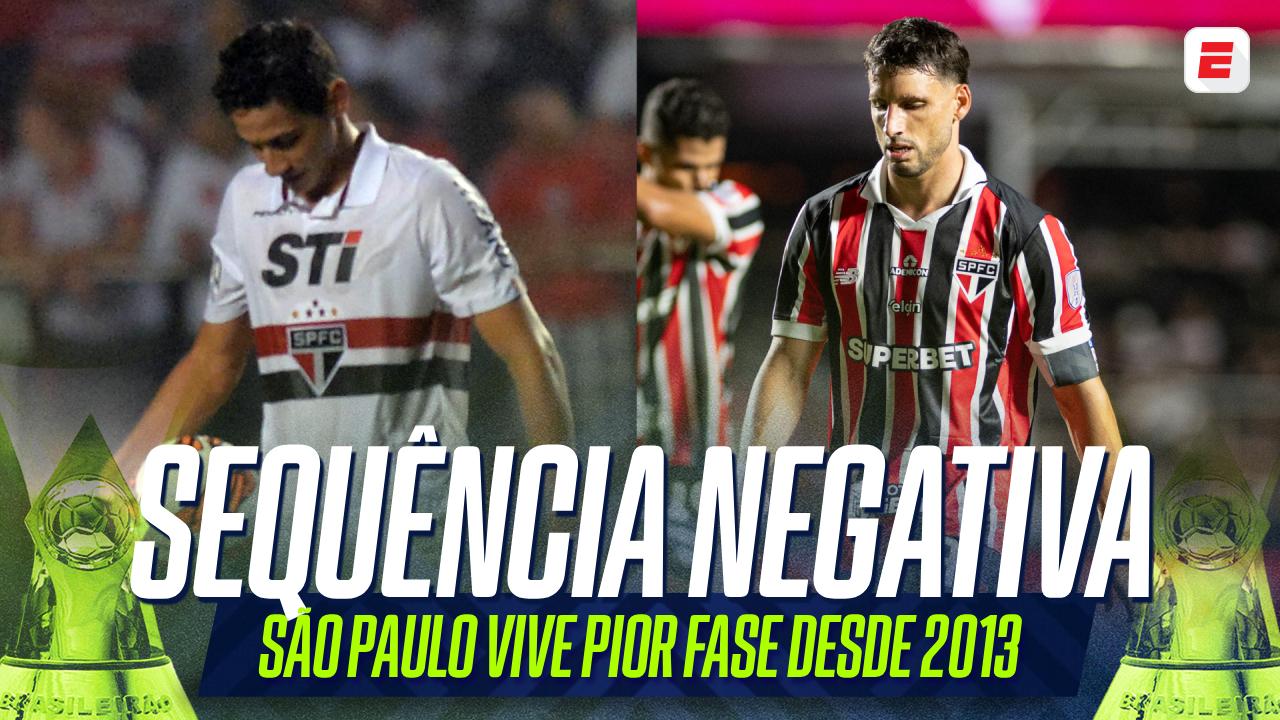Apenas uma vitória em 14 jogos: São Paulo vive sua pior fase desde 2013
