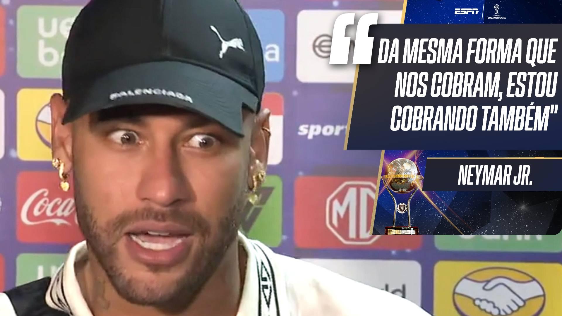 Neymar 'cobra' torcida do Santos e fala sobre ambiente da Vila Belmiro: 'Não é mais a mesma coisa'