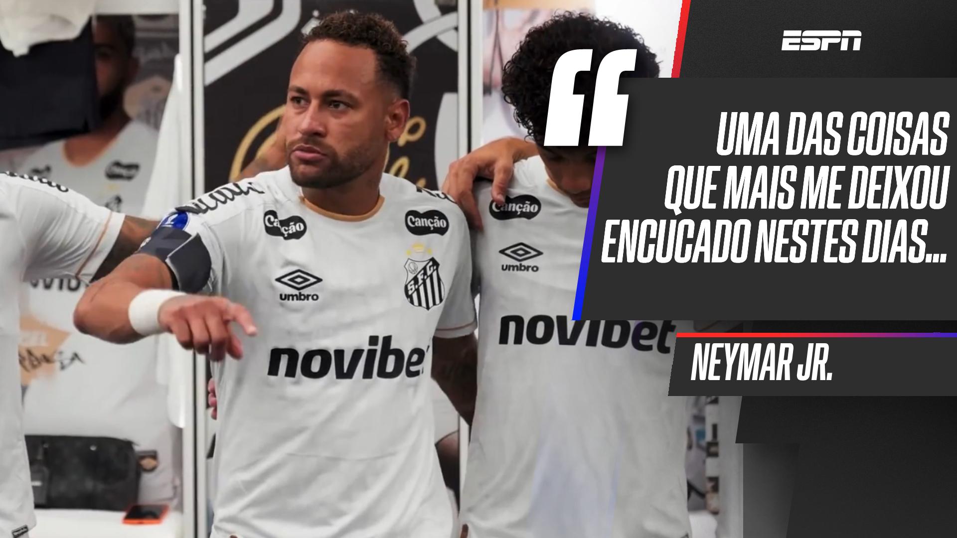 Neymar diz que fala da torcida o fez pensar: 'Me deixou encucado'