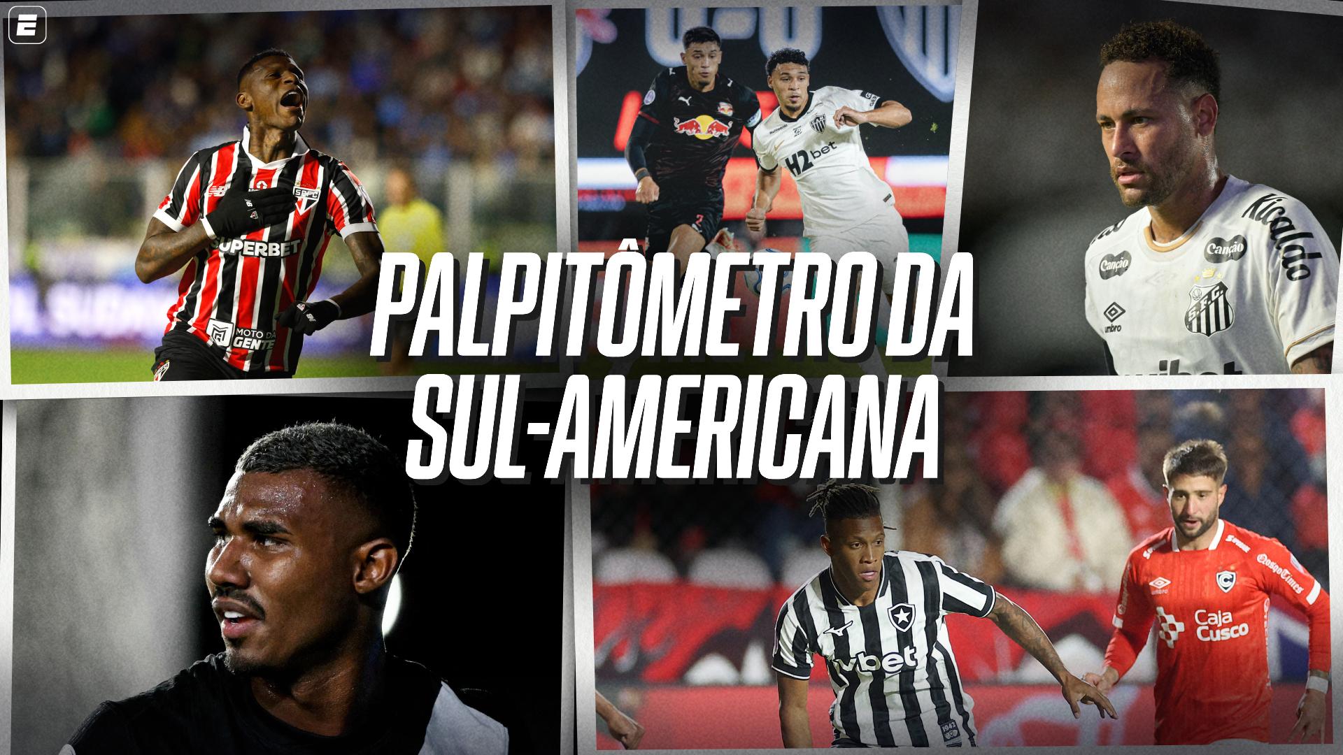 Seis brasileiros na disputa! Quem vai avançar para as quartas da Sul-Americana? Veja o palpitômetro da ESPN