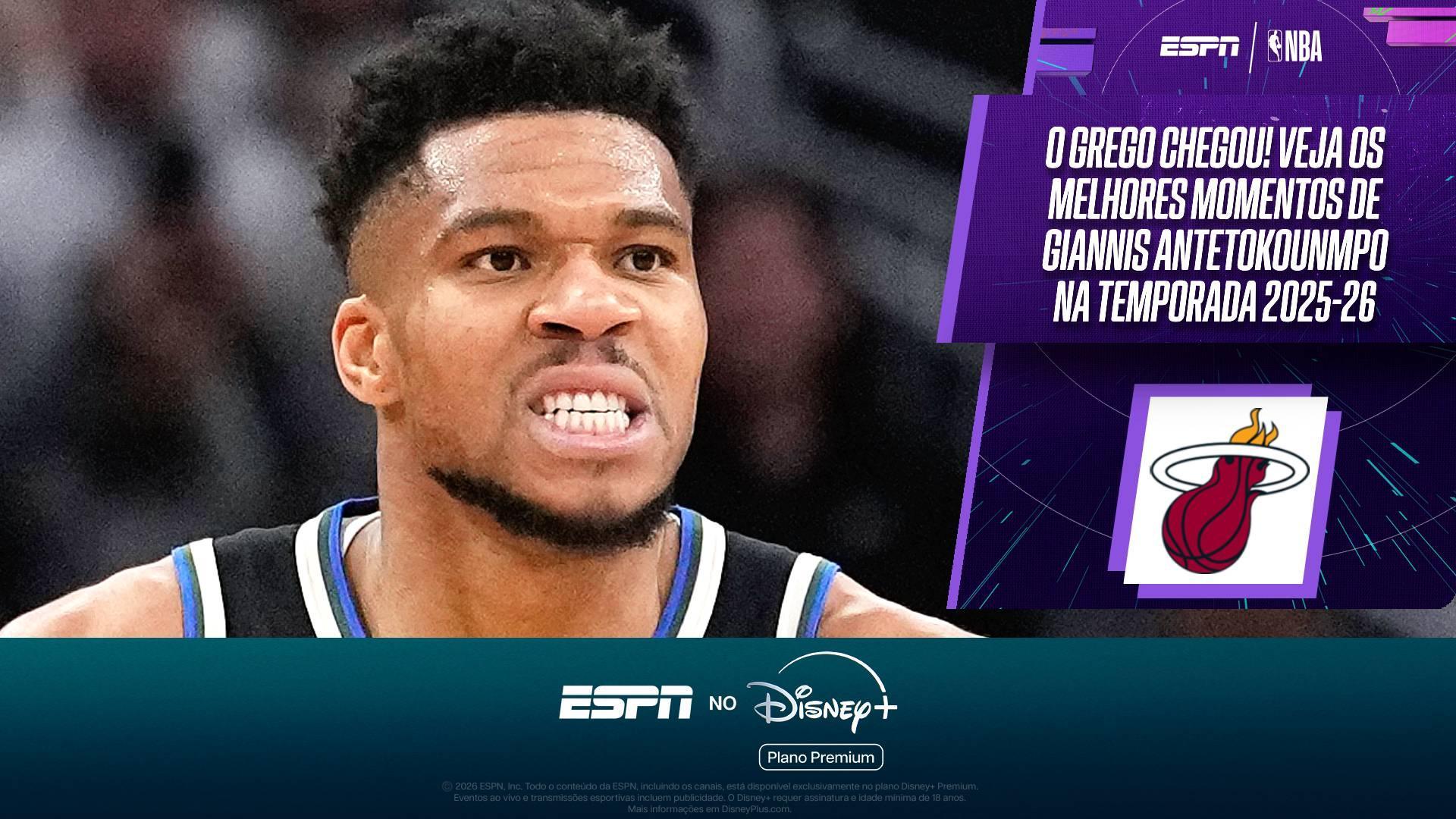 O grego chegou! Veja os melhores momentos de Giannis Antetokounmpo na temporada 2025-26