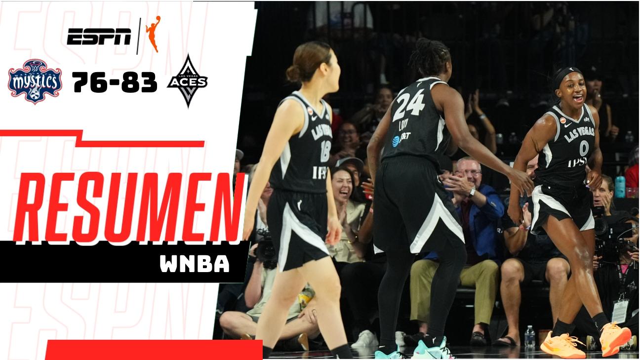 Aces asegura su lugar en playoffs tras vencer 83-76 a Mystics