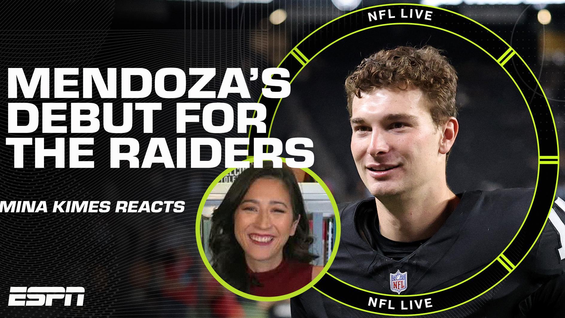 Mina Kimes reacts to Fernando Mendoza's NFL debut: 'I was IMPRESSED' 👏 | NFL Live
