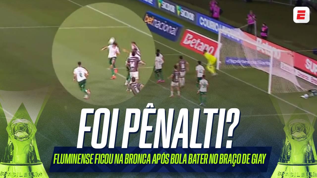 Fluminense pede pênalti contra o Palmeiras após bola bater em braço de Giay; arbitragem mandou seguir