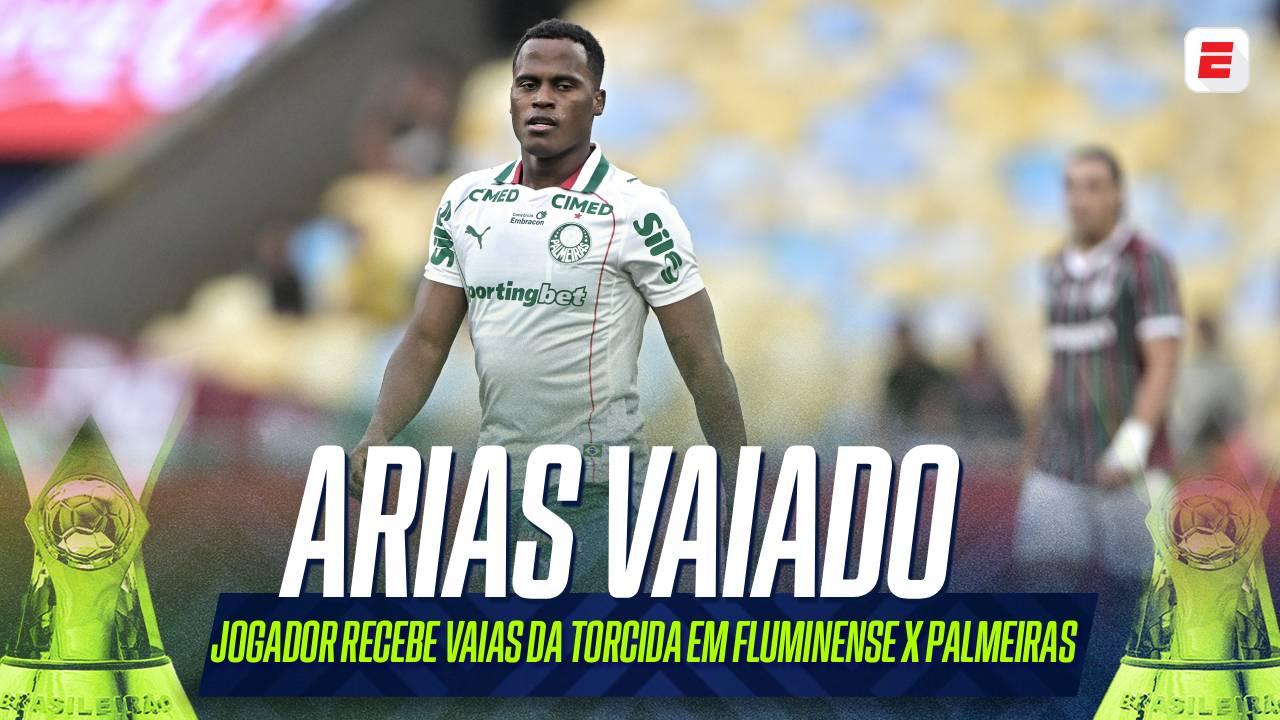 Torcida do Fluminense vaia Arias em duelo contra o Palmeiras no Brasileirão; VEJA