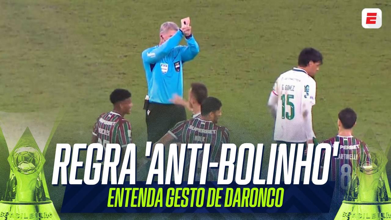Regra 'anti-bolinho' entra em ação pela 1ª vez no Brasileirão em Fluminense x Palmeiras; veja o vídeo