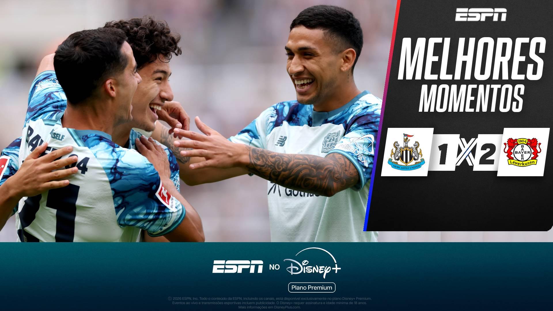 Bayer Leverkusen vence Newcastle na Inglaterra em amistoso marcado por troca de uniforme durante o 1º tempo