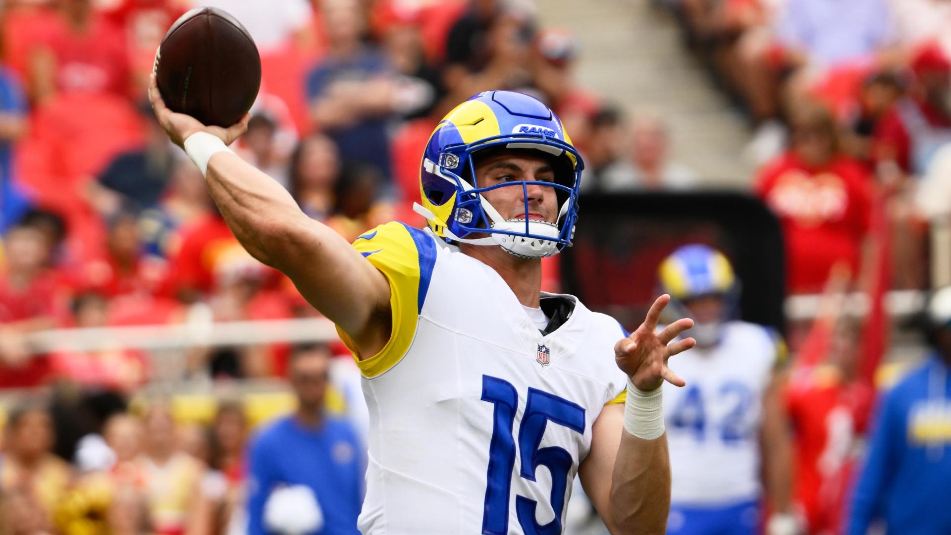 ¡Llegó el primero! Ty Simpson lanza su primer TD con los Rams