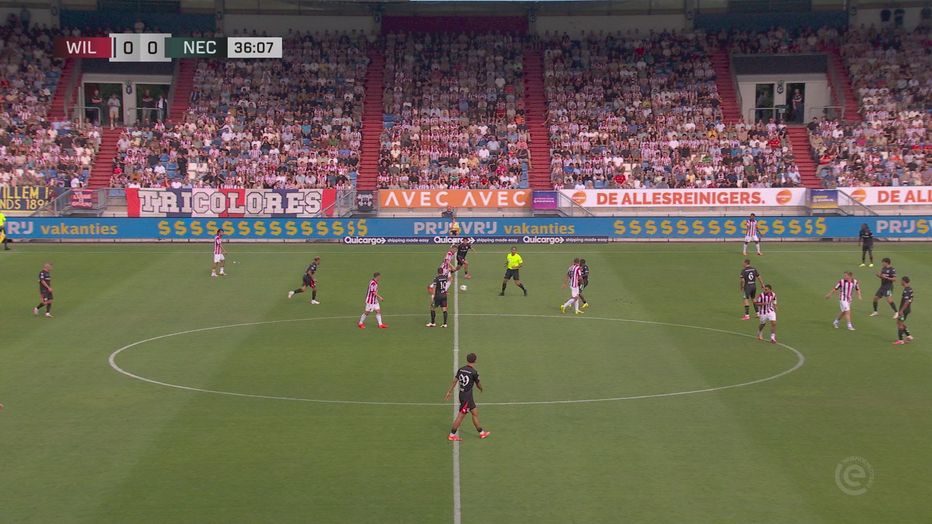 Sierhuis met geweldige volley na één minuut op het veld | Samenvatting Willem II - N.E.C.