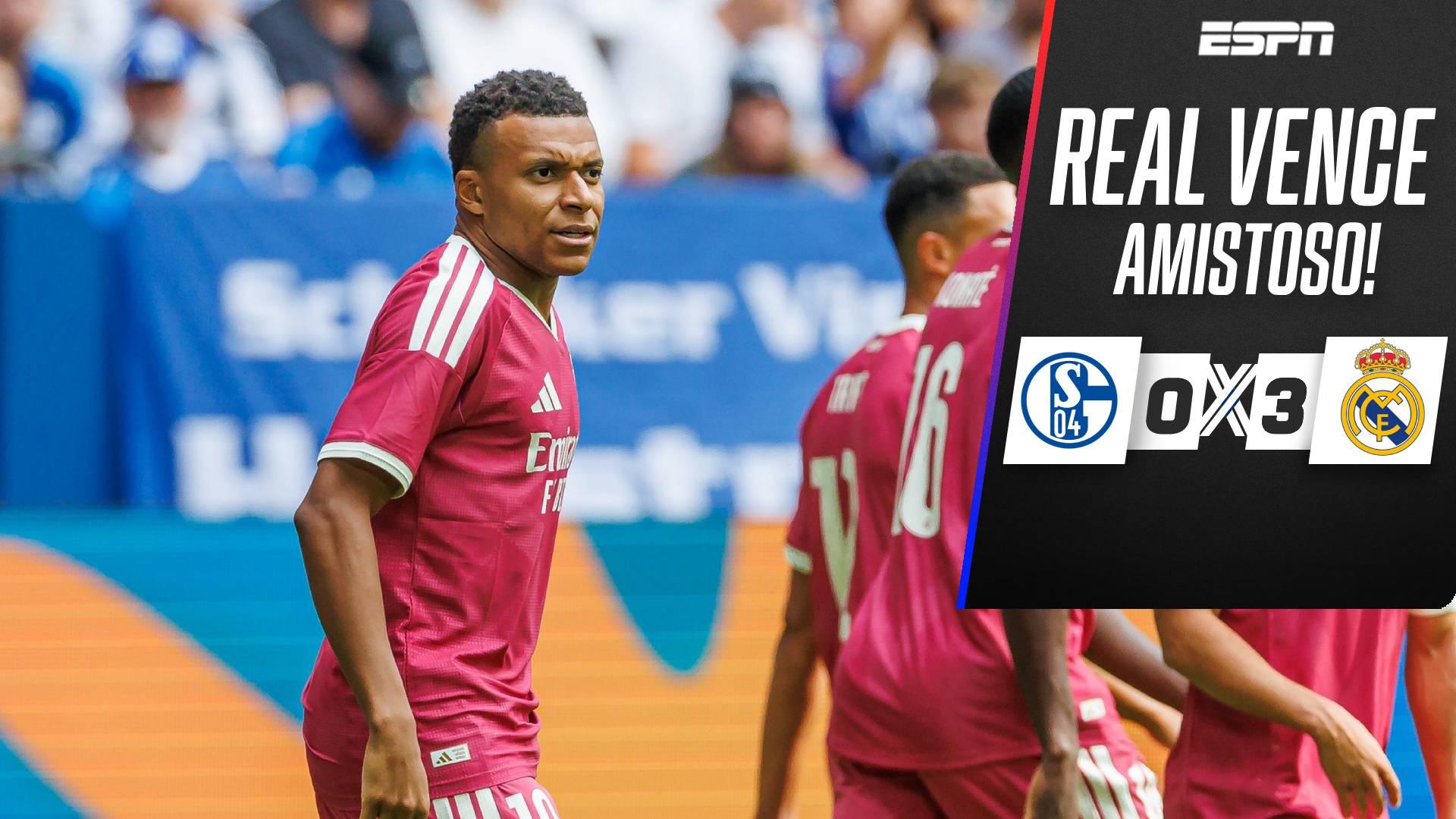 Mbappé marca, e Real Madrid vence o Schalke 04 em amistoso; VEJA como foi