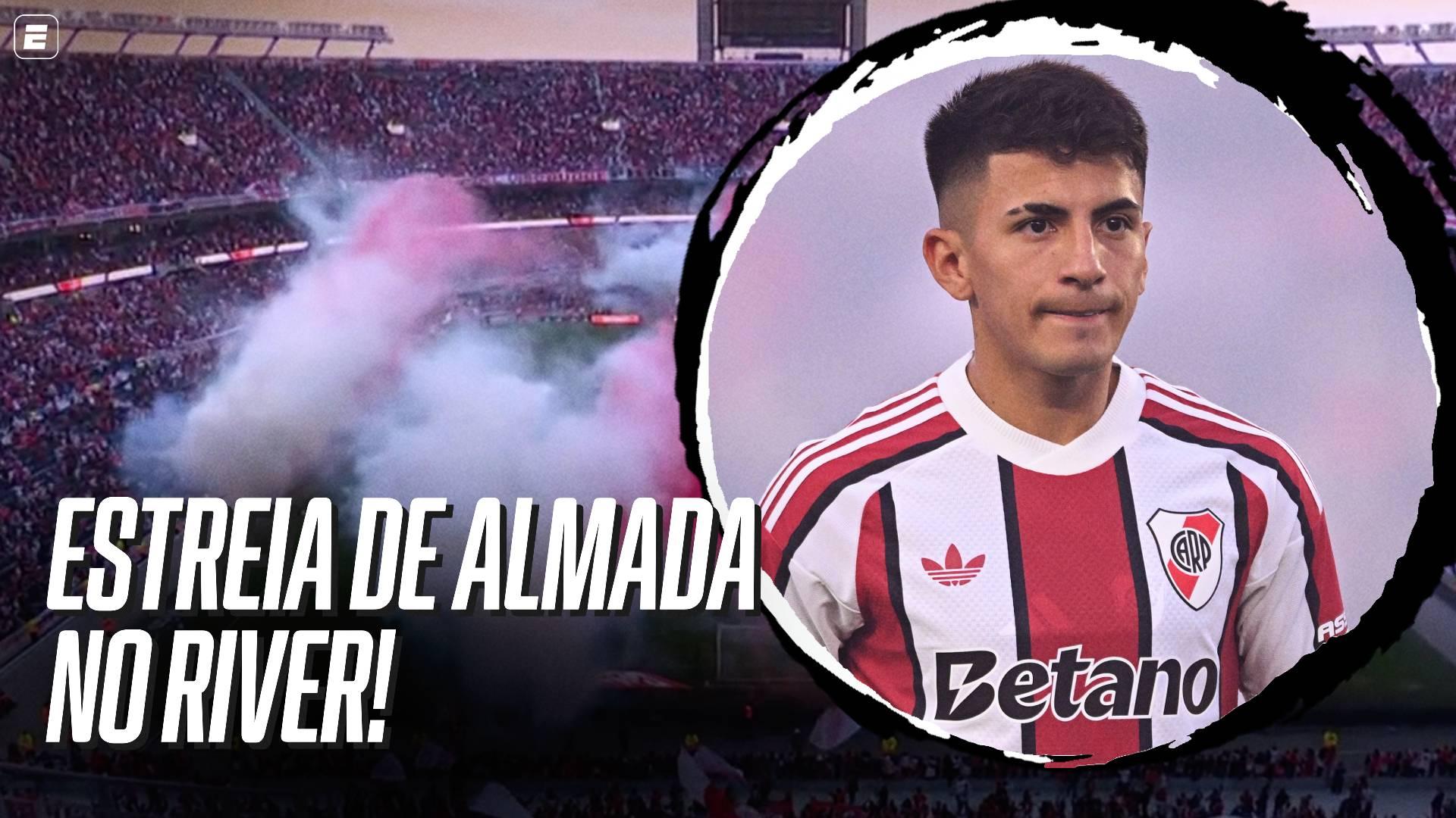 Almada em campo! Ex-alvo do Flamengo ganha festa absurda em estreia pelo River Plate