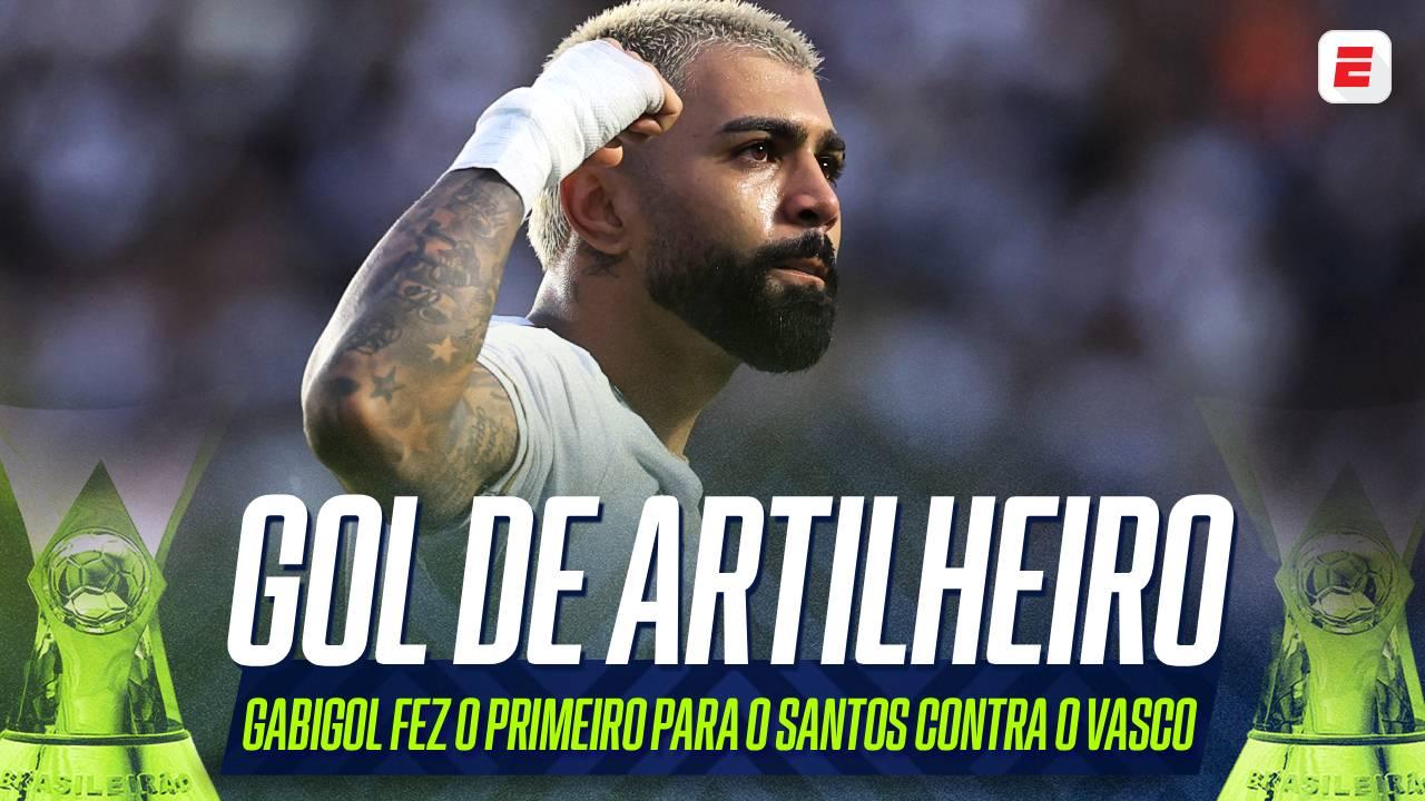 Assim ele não perde! Gabigol abre o placar para o Santos contra o Vasco; VEJA