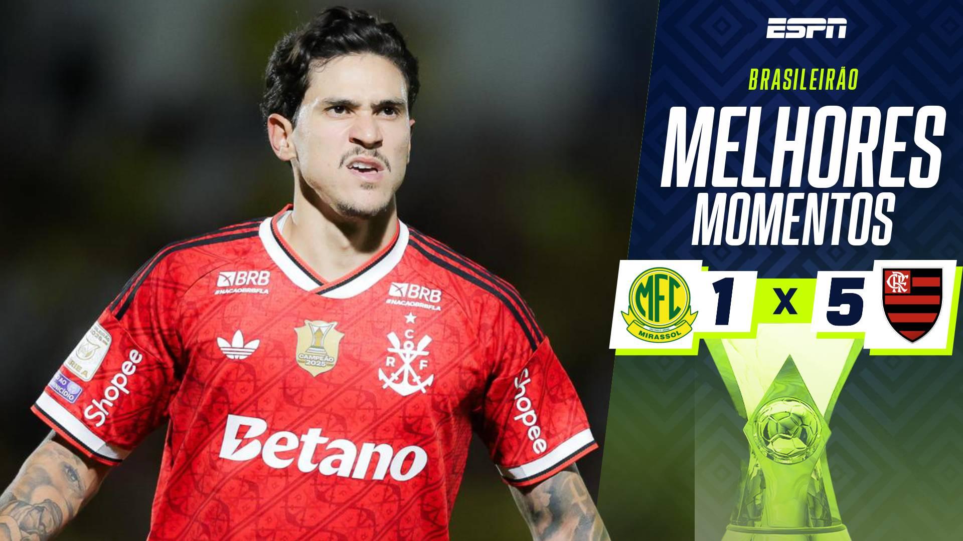 Flamengo amassa o Mirassol e encosta no Palmeiras na briga pelo topo do Brasileiro; VEJA melhores momentos