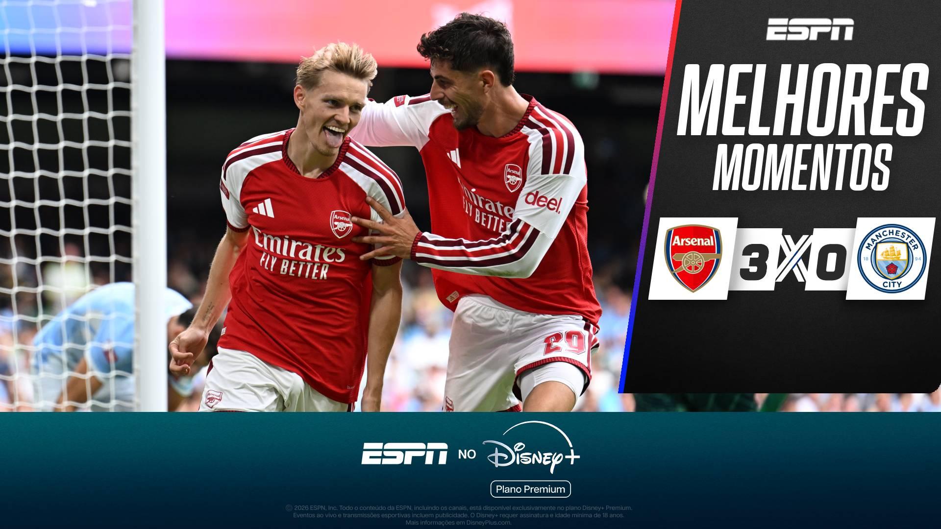 Arsenal atropela o Manchester City e é campeão da Supercopa da Inglaterra; melhores momentos