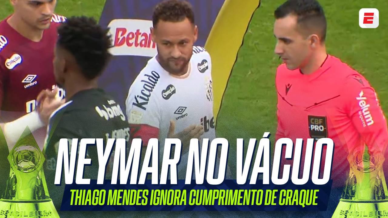 Thiago Mendes ignora cumprimento de Neymar antes de Vasco x Santos; VEJA