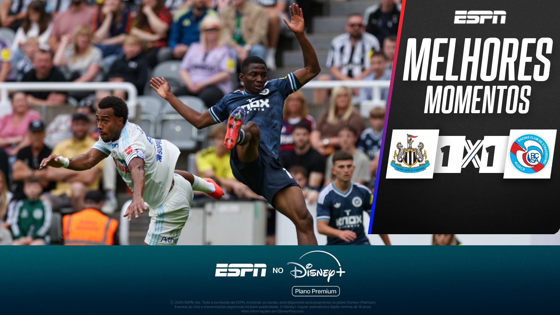 Newcastle é superado por Strasbourg nos pênaltis em amistoso antes do início da Premier League