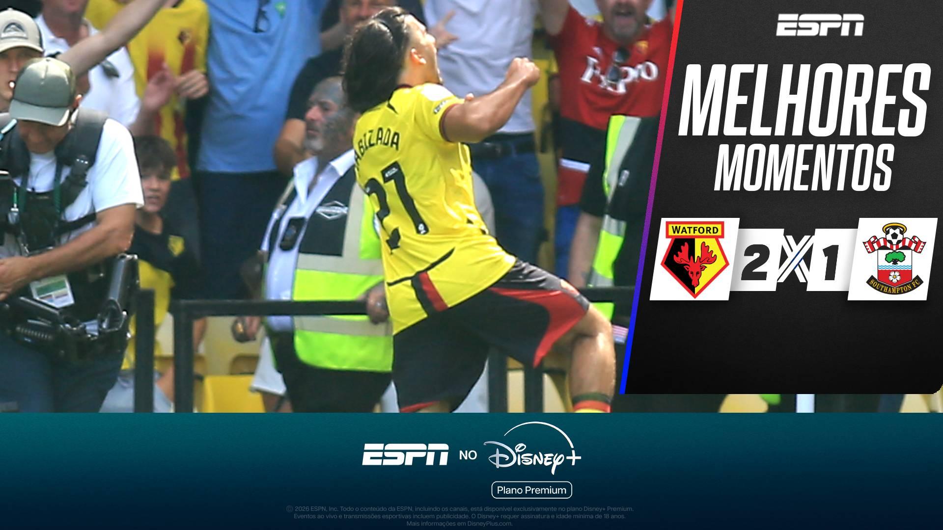 Watford derrota Southampton com golaço de Nabizada na estreia da Championship, a 2ª divisão da Inglaterra