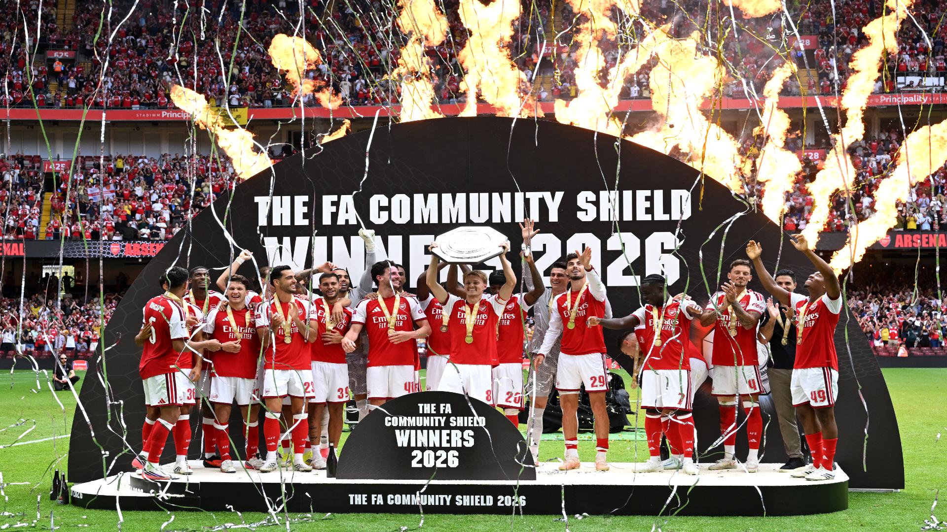 ¡Arsenal goleó a Manchester City y ganó la FA Cup Community Shield!