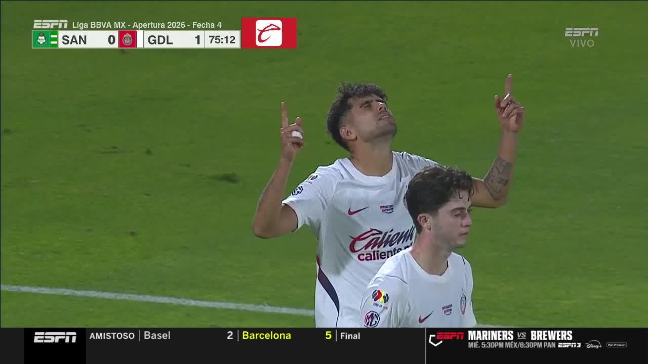 Chivas toma la ventaja con penal de Ricardo Marín